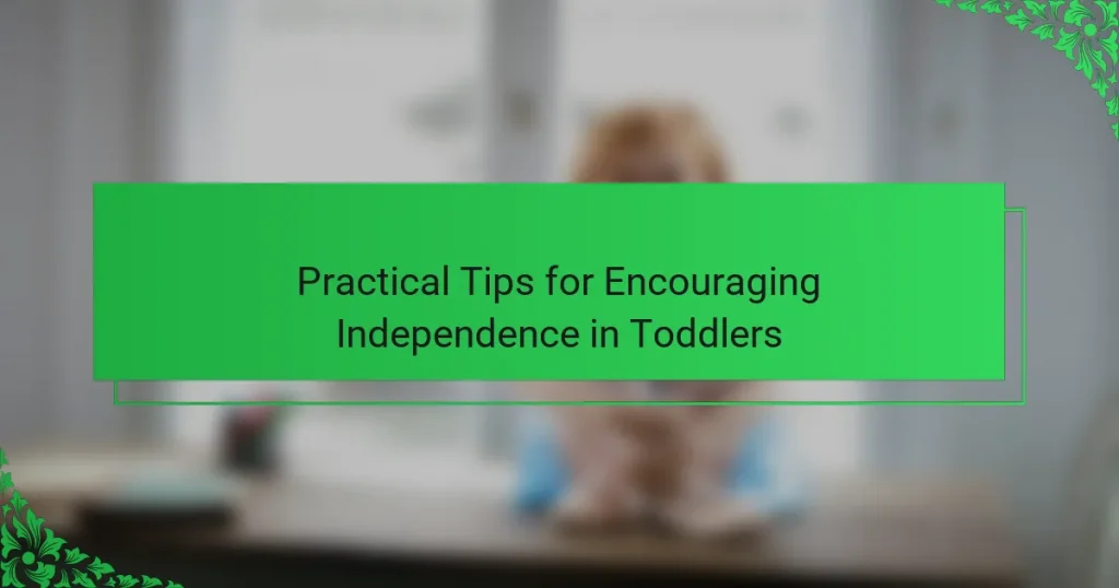Practical Tips for Encouraging Independence in Toddlers