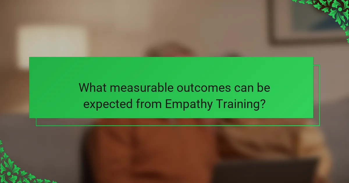 What measurable outcomes can be expected from Empathy Training?